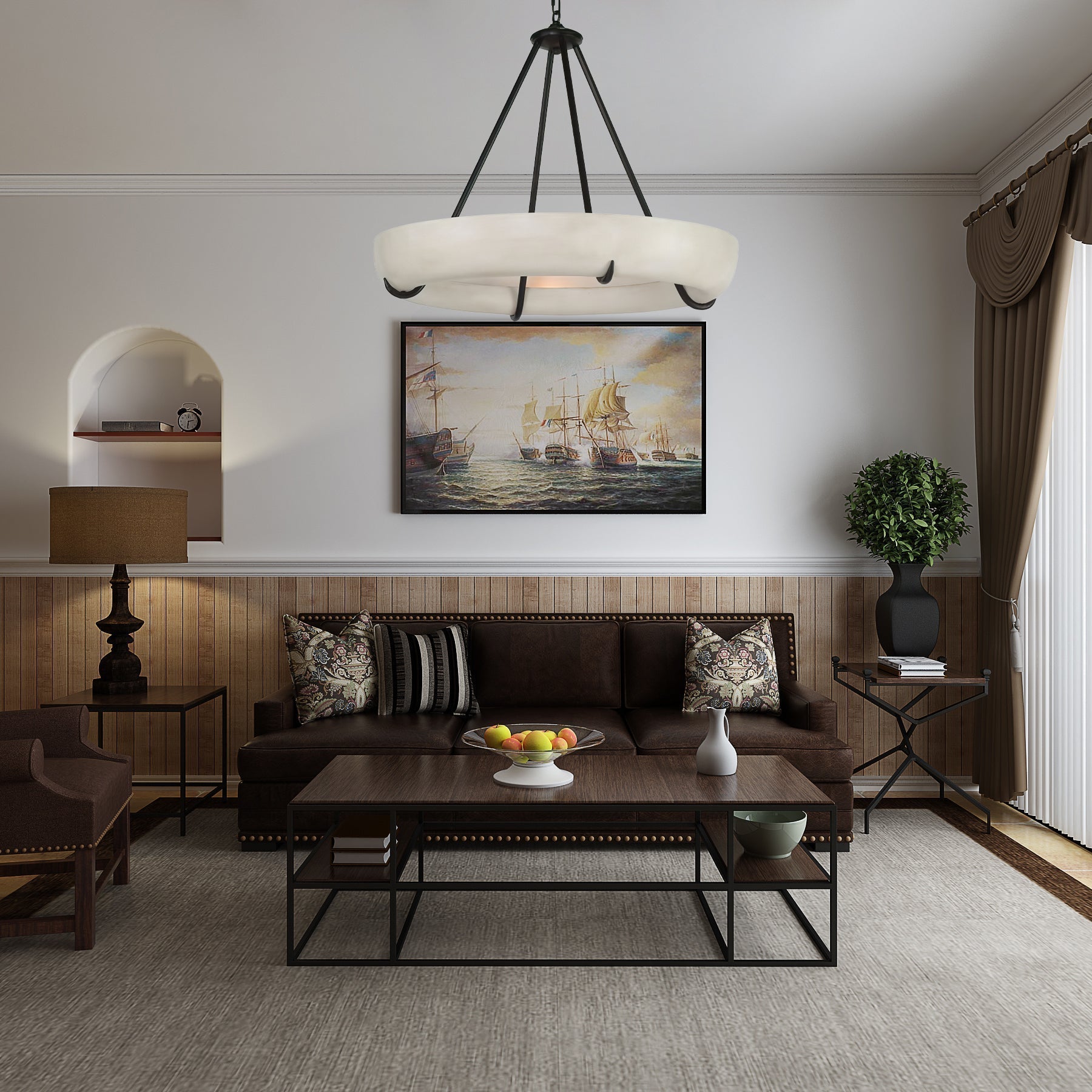 Daria Modern Alabaster Pendant Light - Letslighting