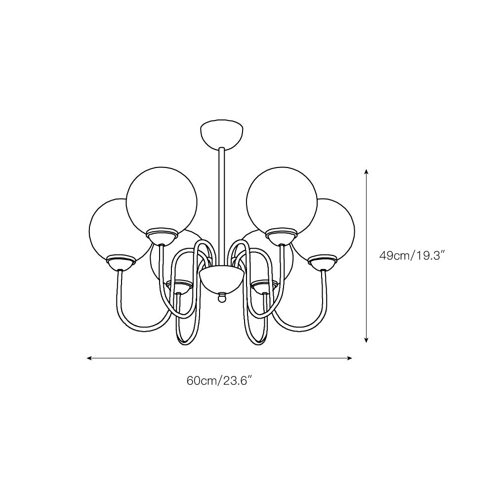 Ildorel Premium Nordic Art Brass Glass Chandelier - Lamp Copper