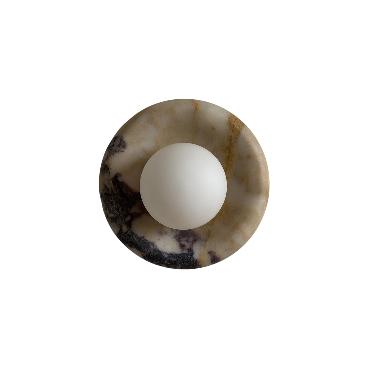 Alsorarae Modern Minimalist Beige Glass Marble Sconce Wall Lamp - Lamp Copper