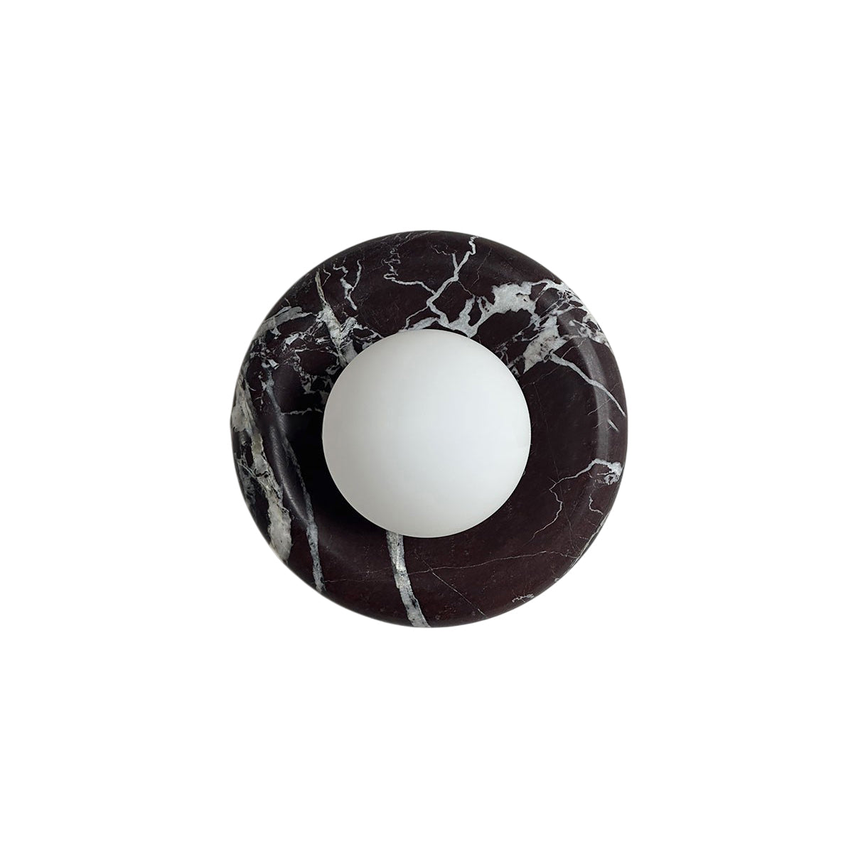 Uzorionis Nordic Art Deep Purple Red Glass Marble Sconce Wall Lamp - Lamp Copper