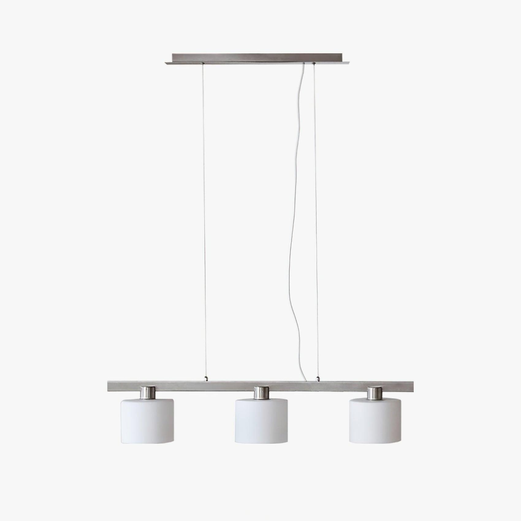 Arisha Suspension Linéaire Multi Moderne, Metal/Verre, Blanc, Chambre - Neutralighting
