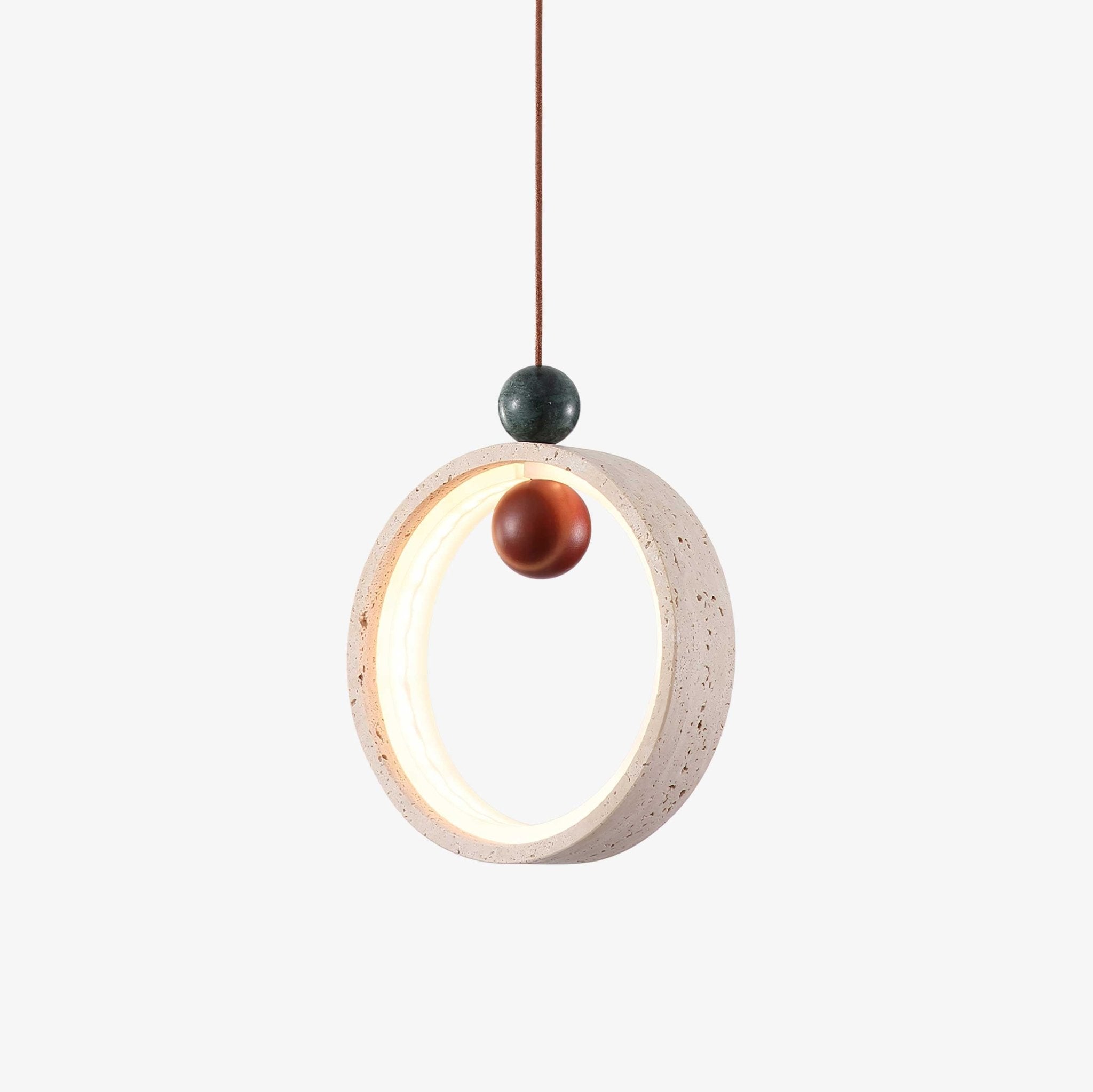 Vovinyra Circulaire Travertin Pendentif Lumière - Neutralighting