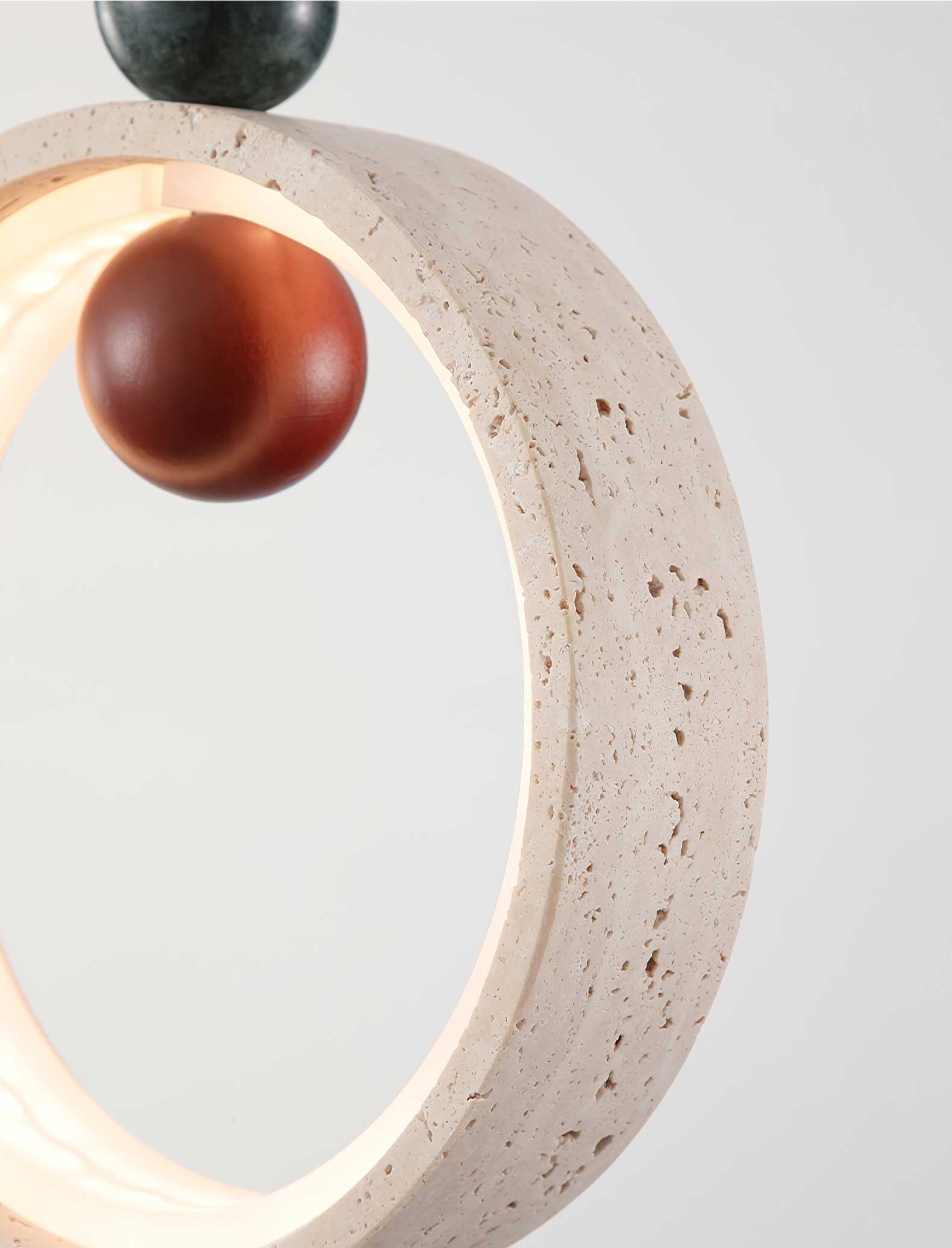 Vovinyra Circulaire Travertin Pendentif Lumière - Neutralighting
