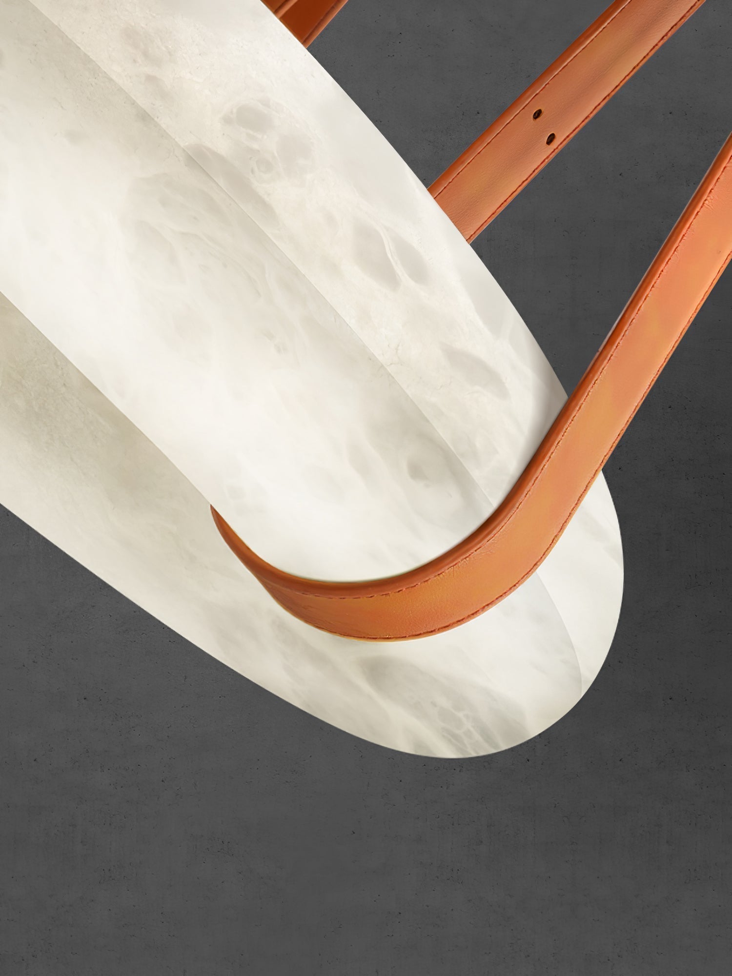 Luste Alabaster Chandeliers Ring Leather Strap Version B - Letslighting