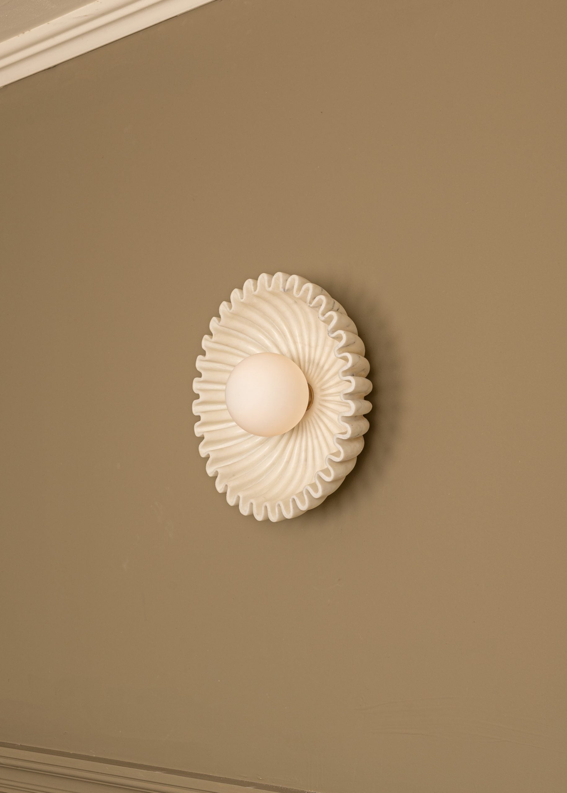 Ivvinen Premium Elegance Marble Glass Wall Lamp - Lamp Copper