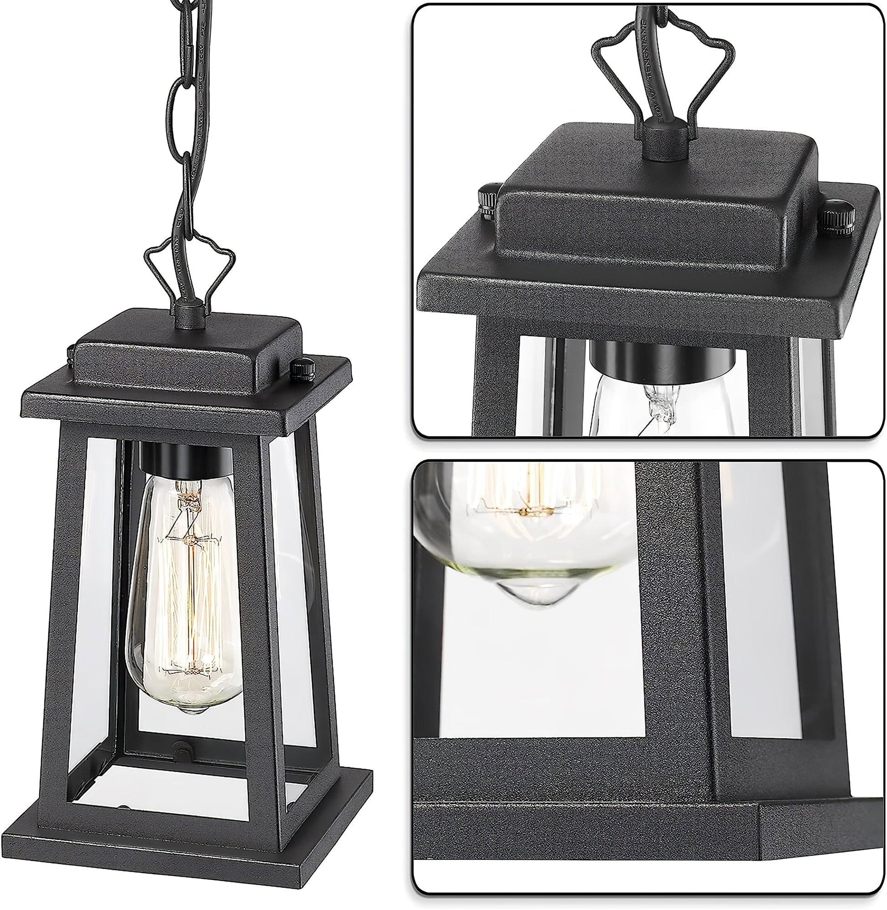 Erphaa Suspension Lanterne Métal Extérieur Vintage Traditionnelle - Neutralighting