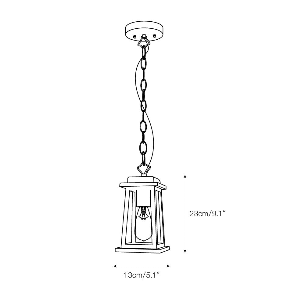 Erphaa Suspension Lanterne Métal Extérieur Vintage Traditionnelle - Neutralighting