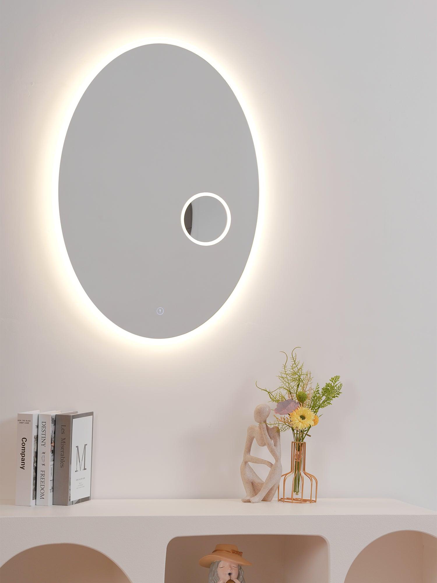 Ovariel Ovale Miroir Plastique Applique Lumière - Neutralighting