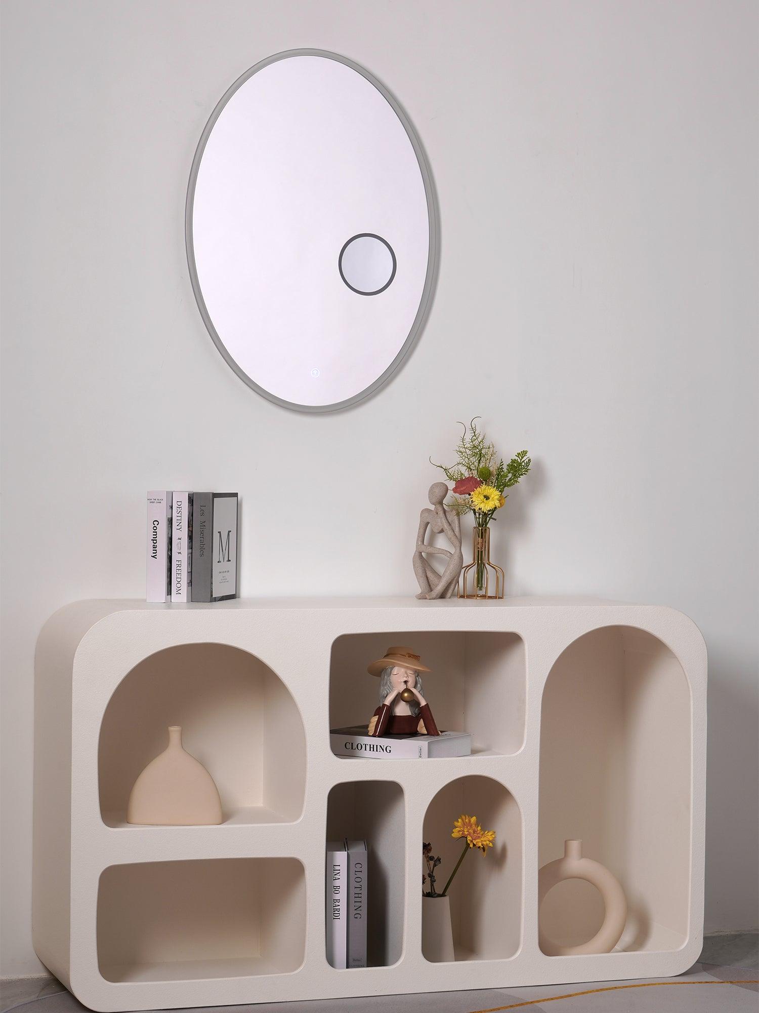 Ovariel Ovale Miroir Plastique Applique Lumière - Neutralighting