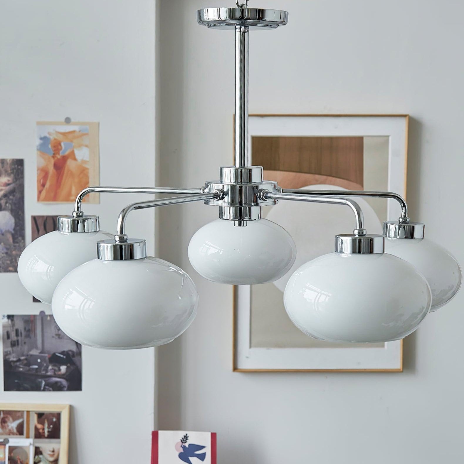 Oval Persimmon Chandelier - Blowlighting
