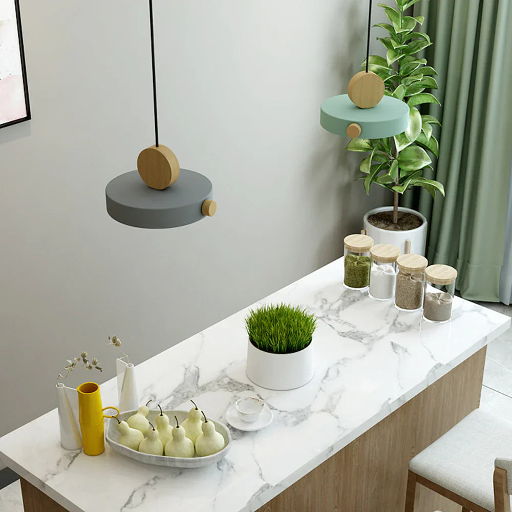 Valentina Design LED Suspension Métal/Acrylique /Bois Salon - Neutralighting