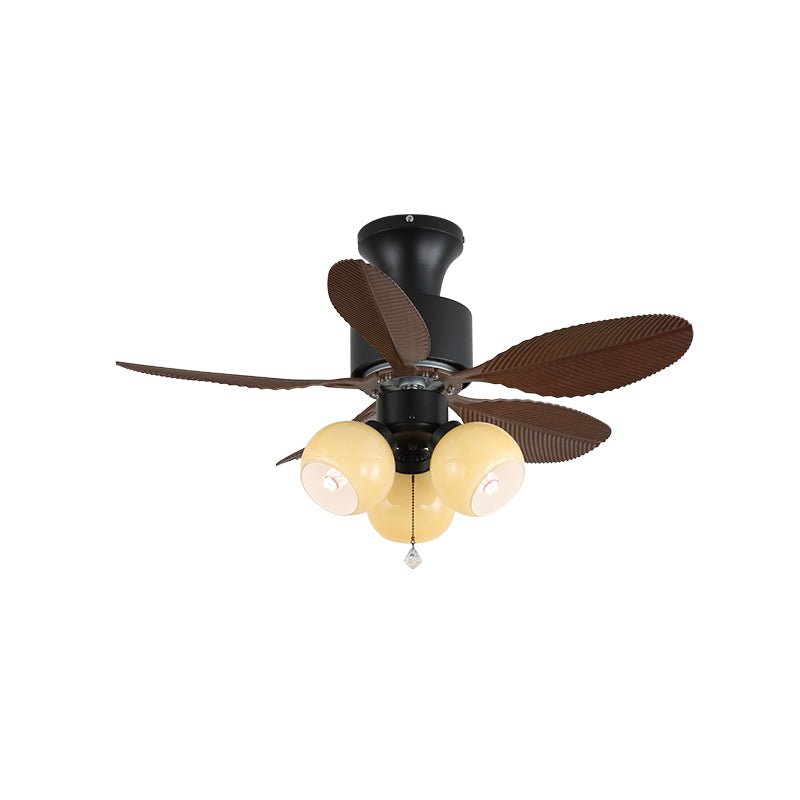 Plafonnier Ventilateur Liora Tropical en Verre dans un salon moderne