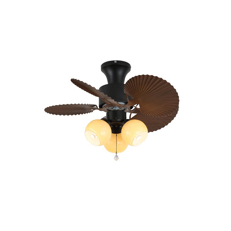 Plafonnier Ventilateur Liora Tropical en Verre