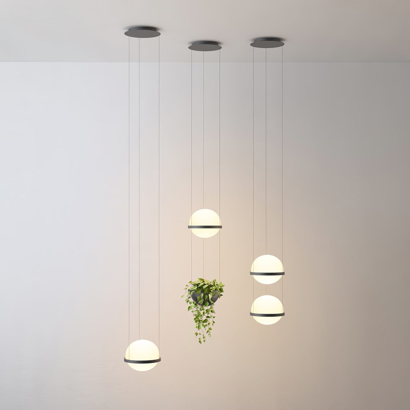 Vacaria Modern Minimalist Metal Plastic Pendant Lamp - Lamp Copper