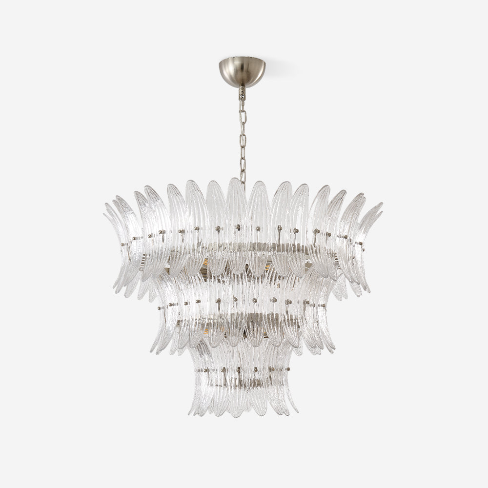 Palmette Lustre Feuille en Verre Superposée - Neutralighting