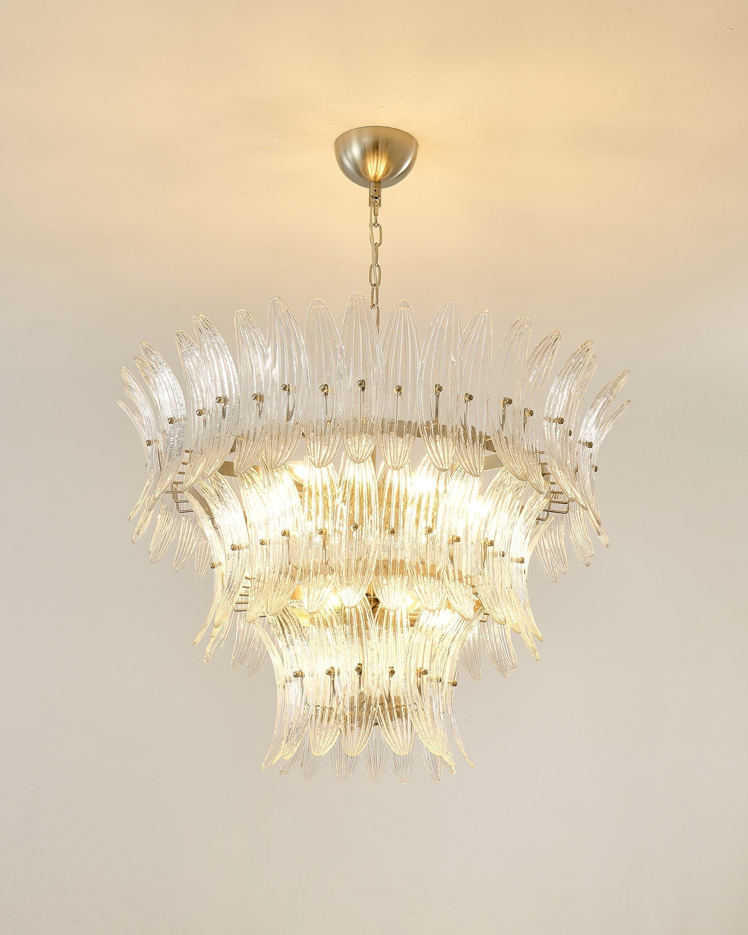 Palmette Lustre Feuille en Verre Superposée - Neutralighting