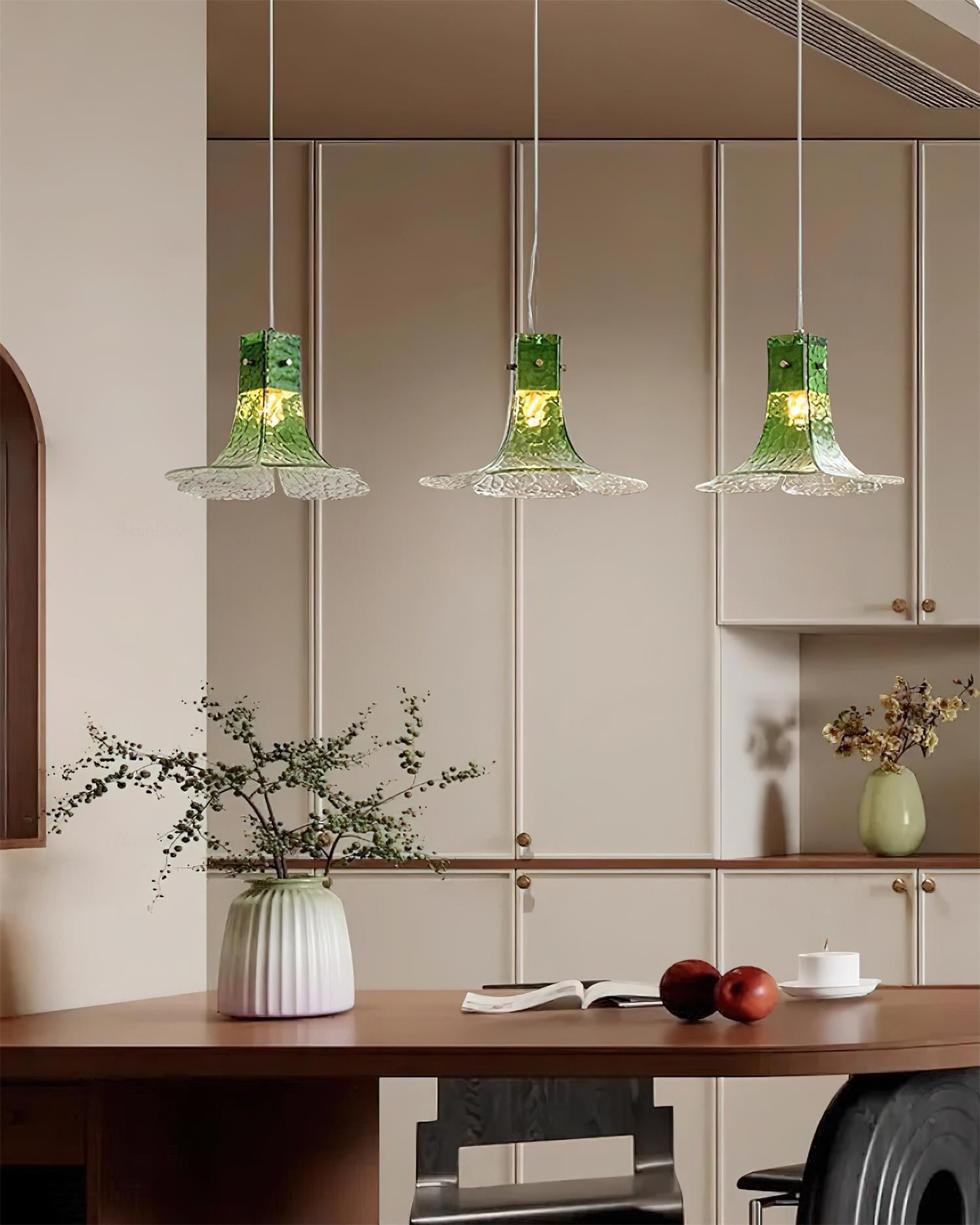 Panya Lampe Pendante en Verre Soufflé à la Main Pétale Organique - Neutralighting
