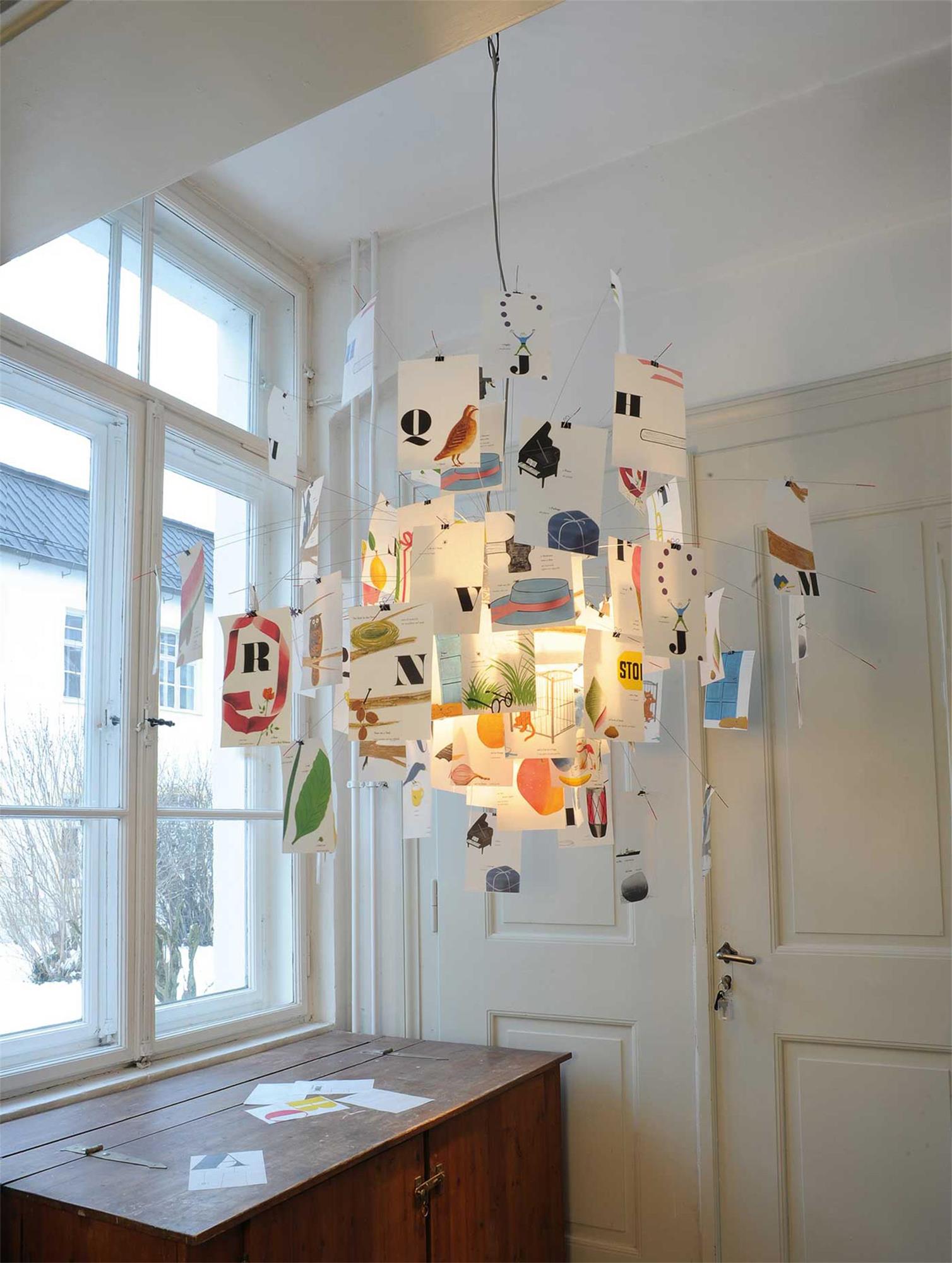 Ortheen Individual Creativity Paper Metal Chandelier - Lamp Copper