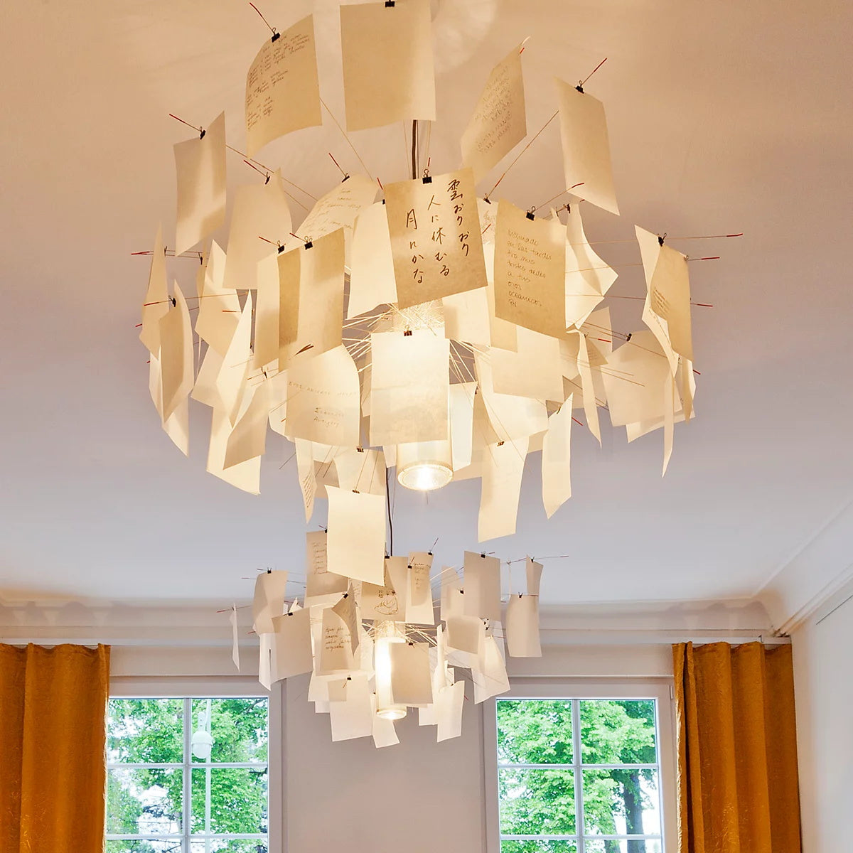 Ortheen Individual Creativity Paper Metal Chandelier - Lamp Copper