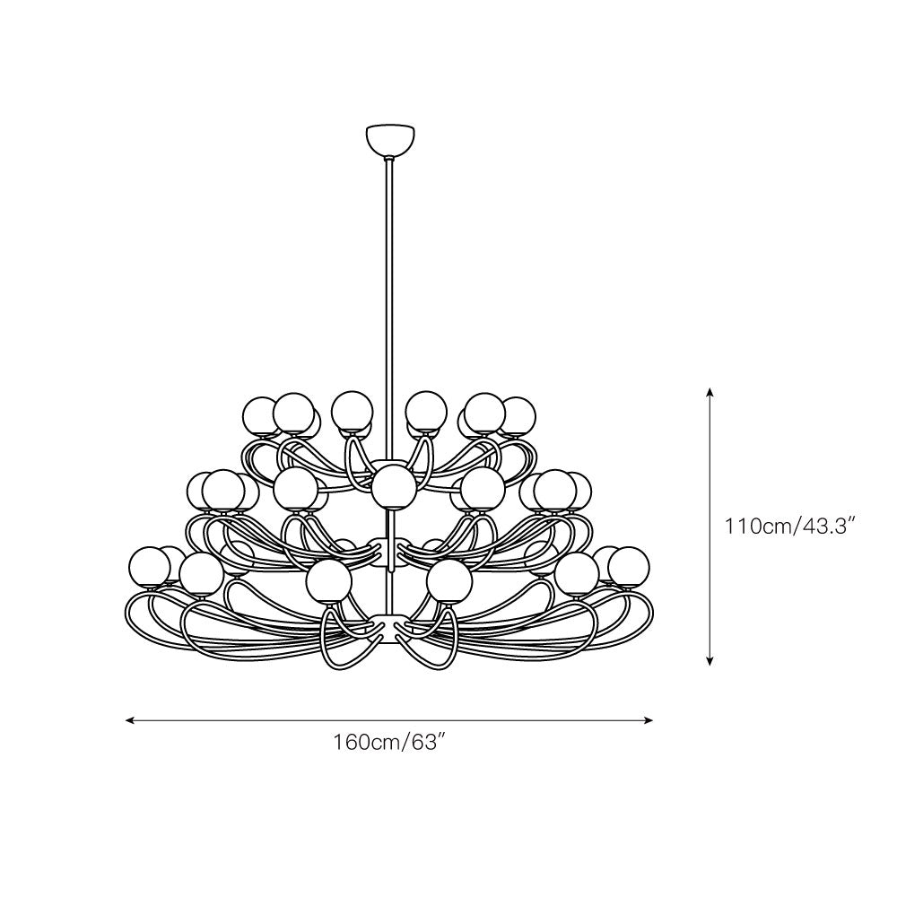 Aurlaeir Elegance Vintage Papillon Brass Glass Chandelier - Lamp Copper