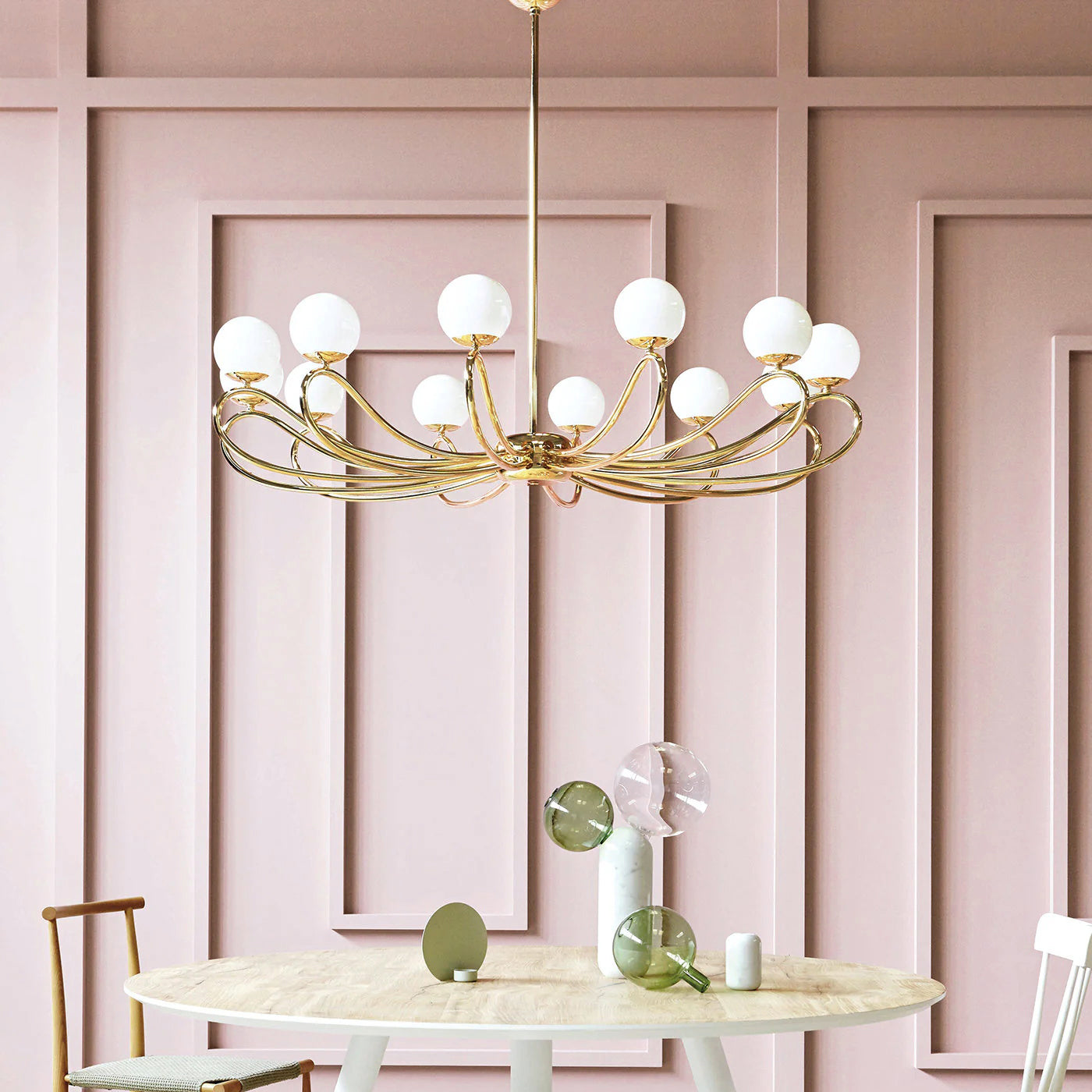 Aurlaeir Elegance Vintage Papillon Brass Glass Chandelier - Lamp Copper