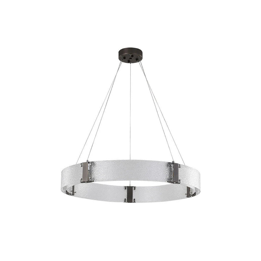 Parallel Modern Minimalist Ring Glass Chandelier - Lamp Copper