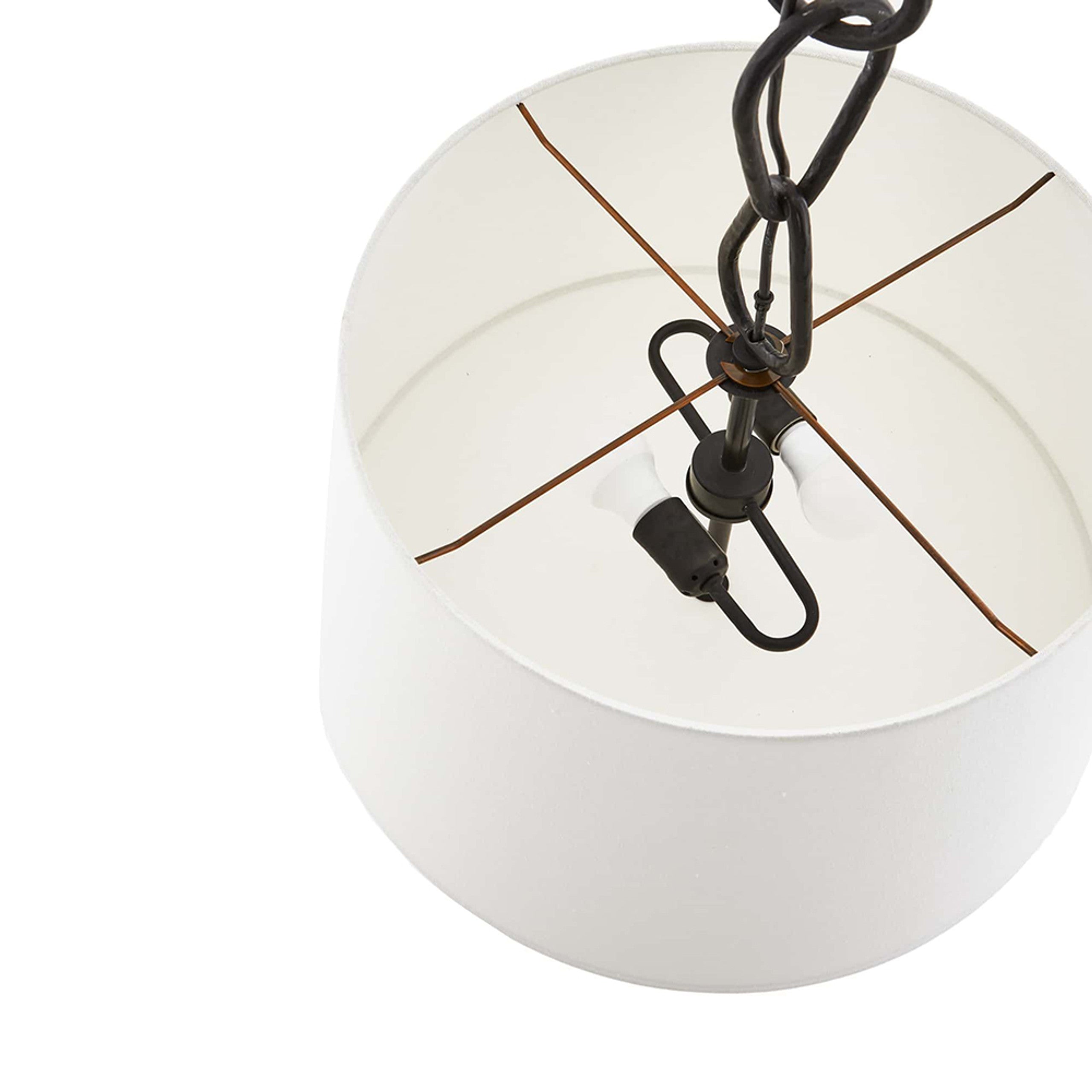 Zesilira Nordic Vintage Black Fabric Pendant Lamp - Lamp Copper