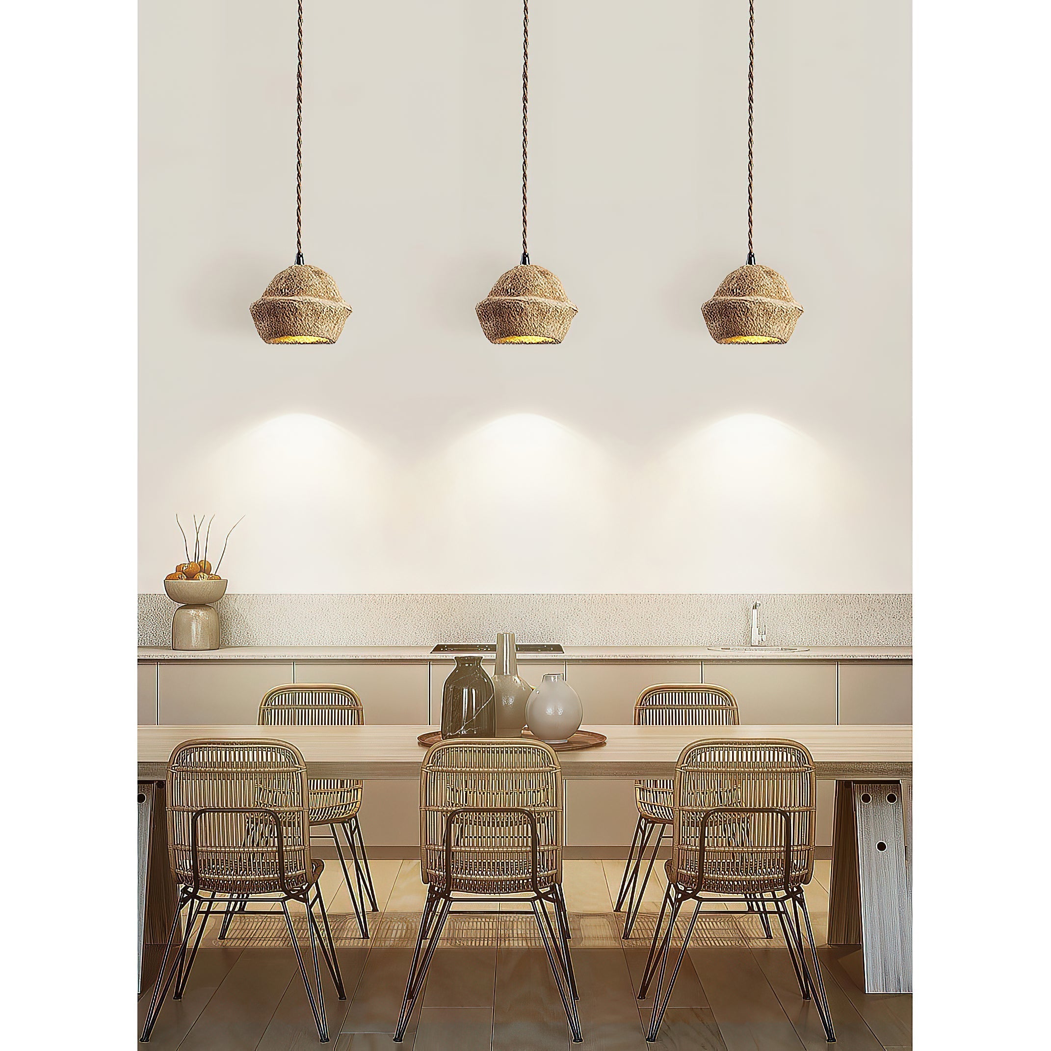 Evshaora Individual Creativity Monkey Bowl Tree Husk Pendant Lamp - Lamp Copper