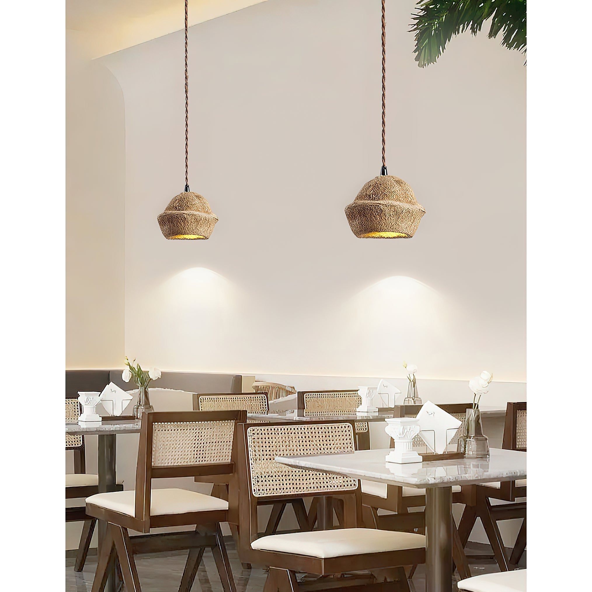Evshaora Individual Creativity Monkey Bowl Tree Husk Pendant Lamp - Lamp Copper