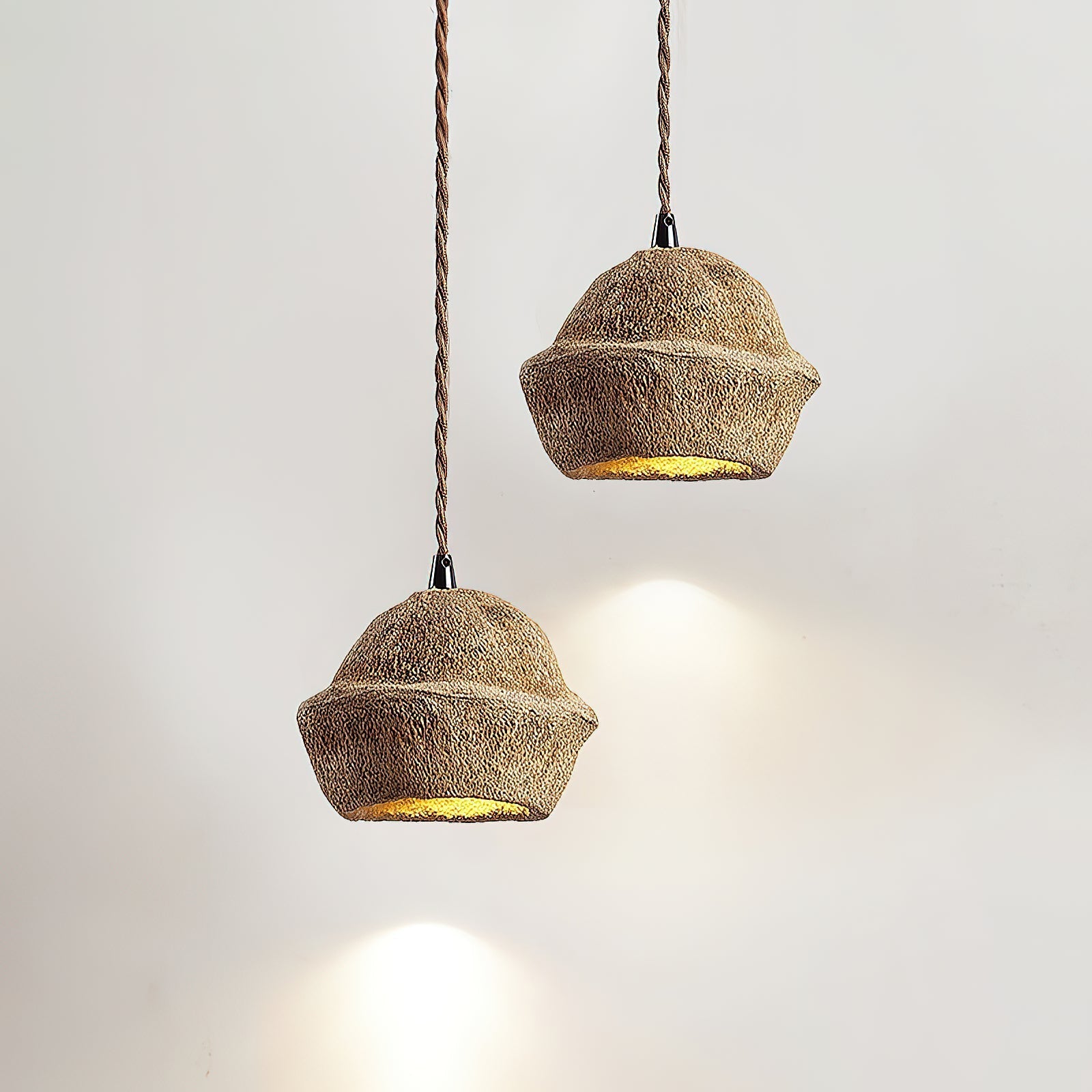 Evshaora Individual Creativity Monkey Bowl Tree Husk Pendant Lamp - Lamp Copper