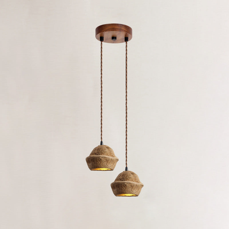 Evshaora Individual Creativity Monkey Bowl Tree Husk Pendant Lamp - Lamp Copper