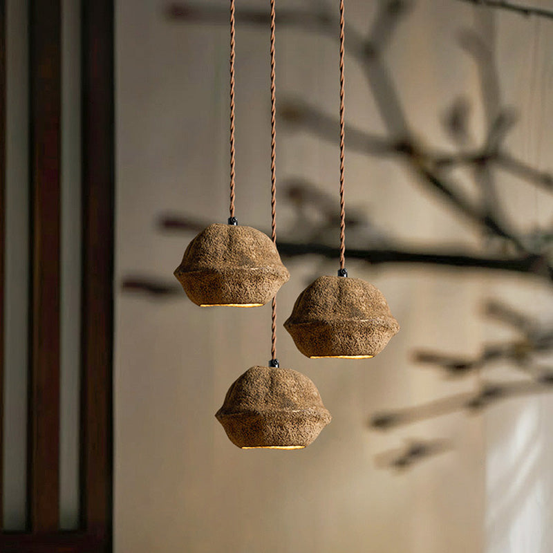 Evshaora Individual Creativity Monkey Bowl Tree Husk Pendant Lamp - Lamp Copper
