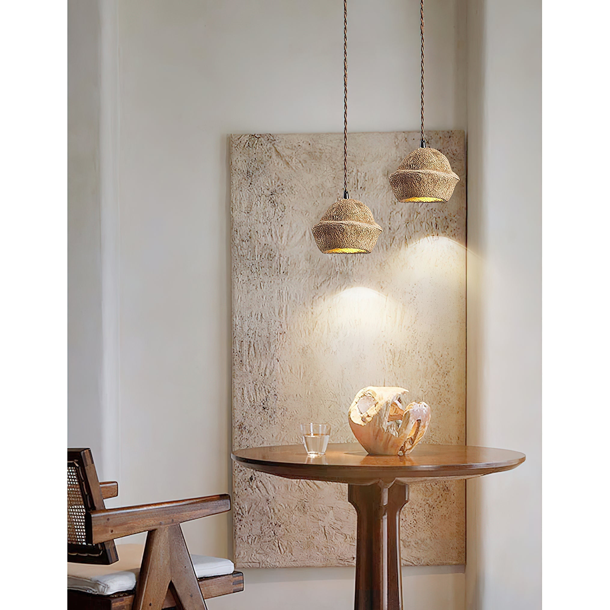 Evshaora Individual Creativity Monkey Bowl Tree Husk Pendant Lamp - Lamp Copper