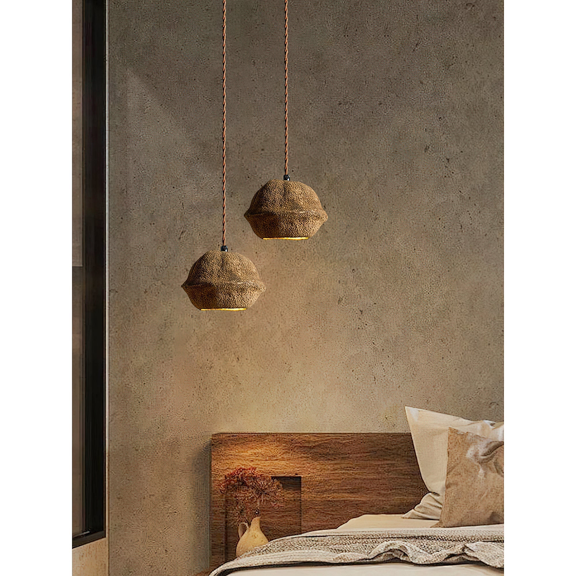 Evshaora Individual Creativity Monkey Bowl Tree Husk Pendant Lamp - Lamp Copper
