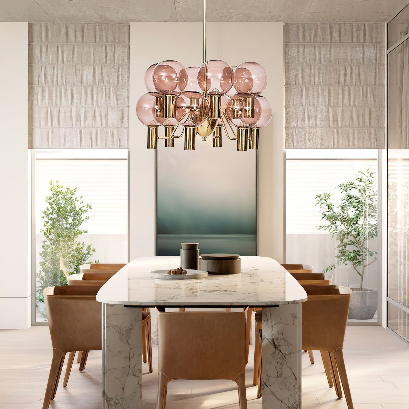 Evmarara Postmodern Luxury Metal Glass Chandelier - Neutralighting