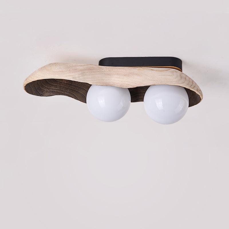 Ivaren Modern Minimalist Wooden Glass Ceiling Lamp - Lamp Copper