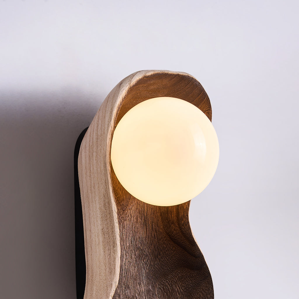 Ivaren Modern Minimalist Wooden Glass Ceiling Lamp - Lamp Copper