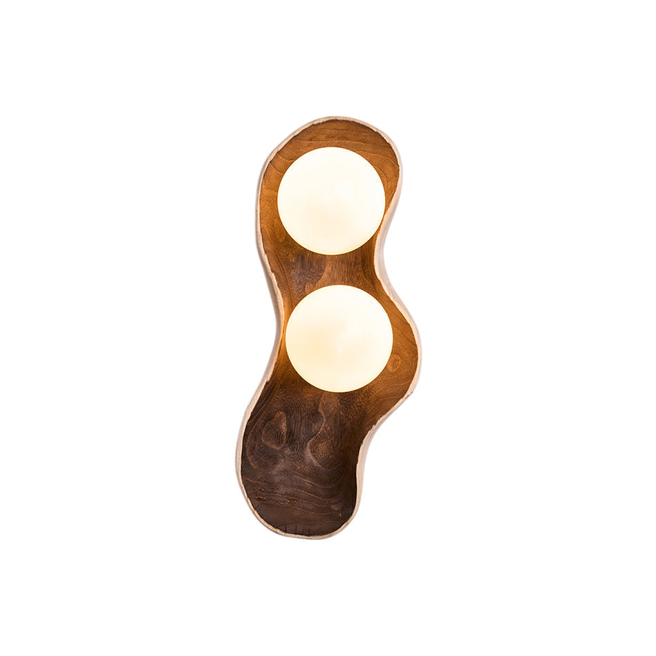 Evshaia Individual Creativity Pea Wooden Glass Wall Lamp - Lamp Copper