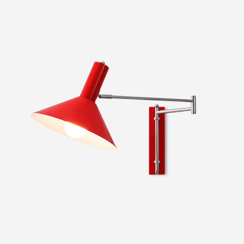 Lira Applique Murale Bras Ajustable Abat-jour Rouge - Neutralighting