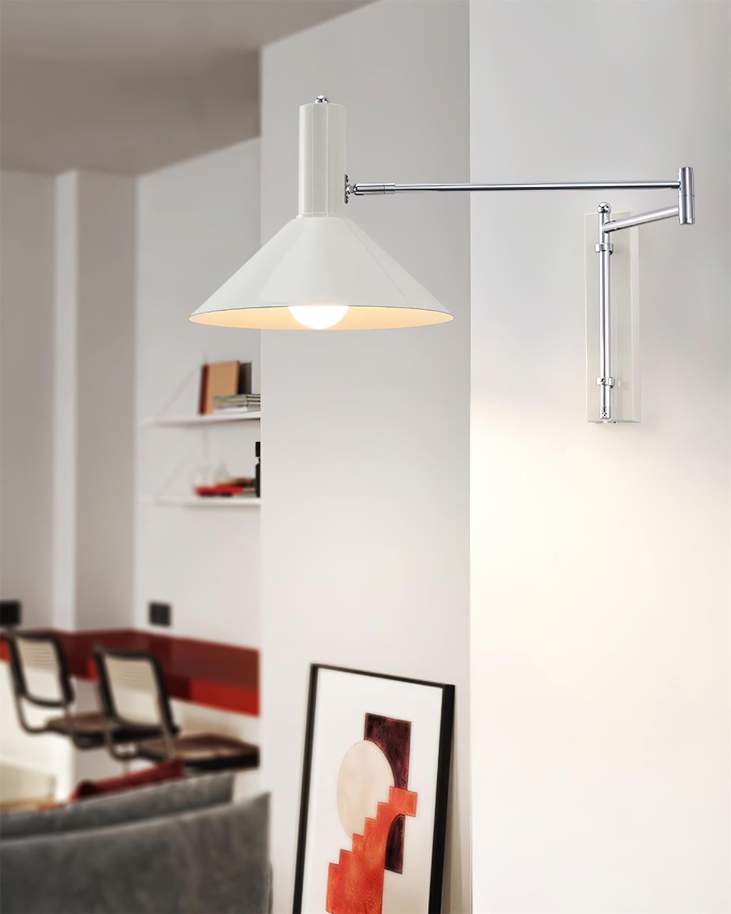 Lira Applique Murale Bras Ajustable Abat-jour Rouge - Neutralighting