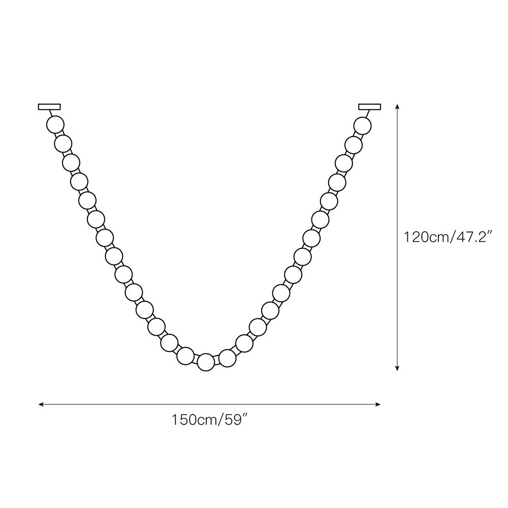 Icarara Modern Minimalist Pearl Necklace Glass Chandelier - Lamp Copper