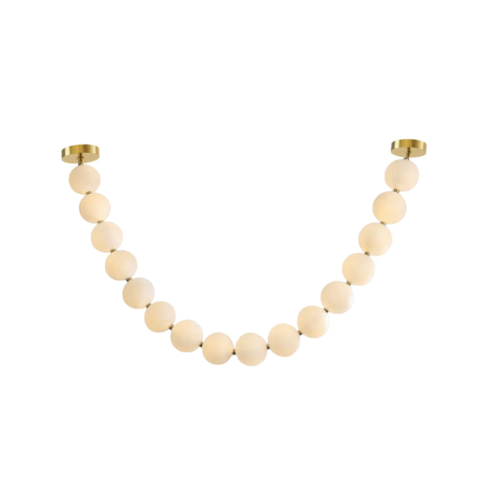Icarara Modern Minimalist Pearl Necklace Glass Chandelier - Lamp Copper