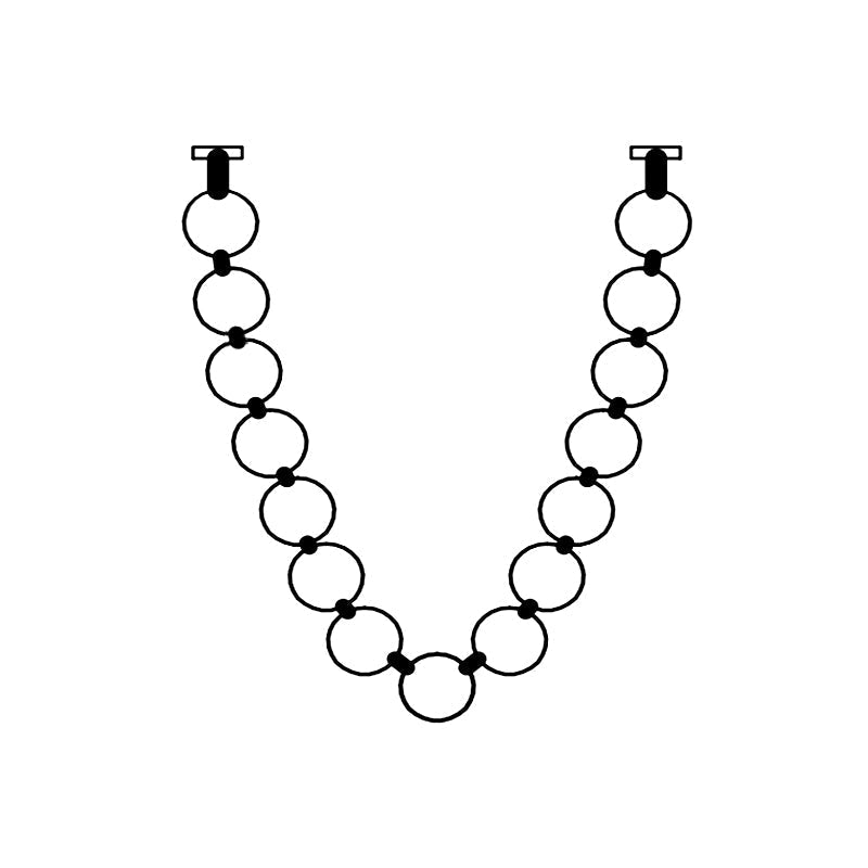 Icarara Modern Minimalist Pearl Necklace Glass Chandelier - Lamp Copper