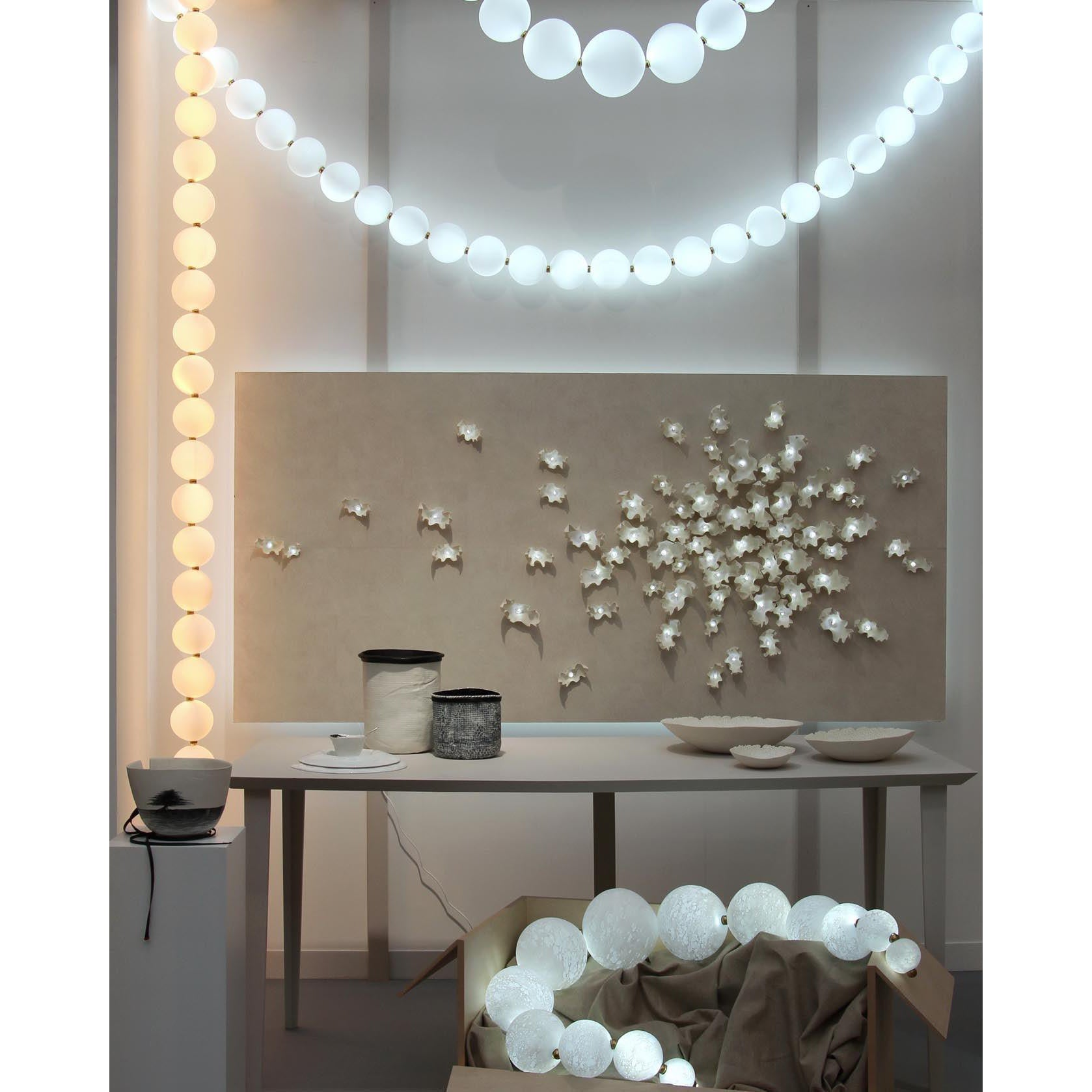 Icarara Modern Minimalist Pearl Necklace Glass Chandelier - Lamp Copper