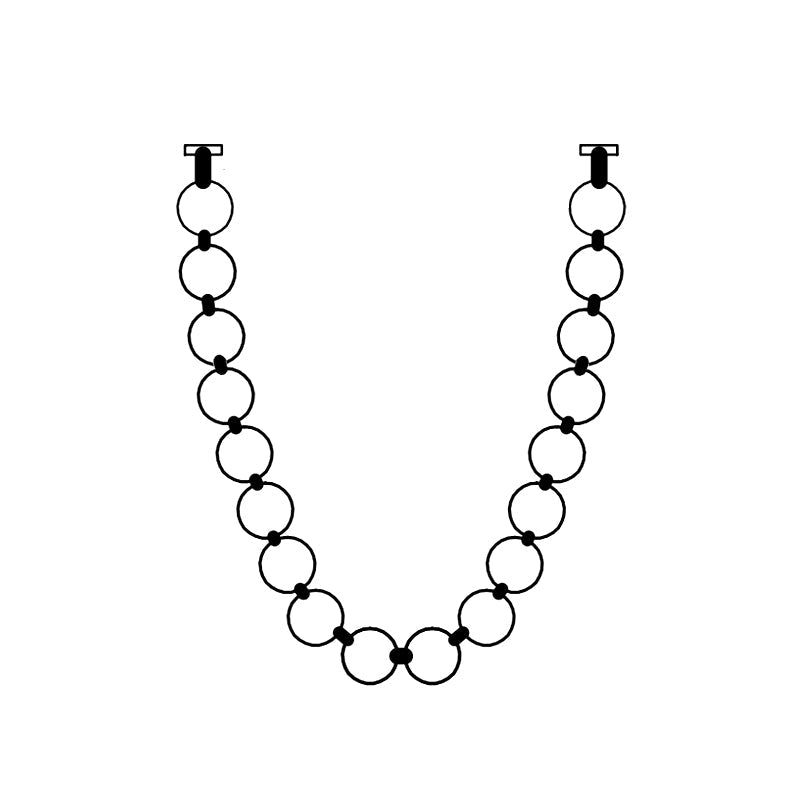 Icarara Modern Minimalist Pearl Necklace Glass Chandelier - Lamp Copper