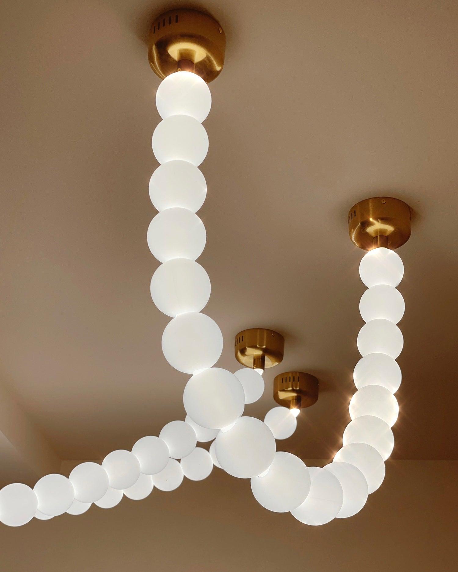 Petal Chandelier Collier de Perles Luxueux - Neutralighting
