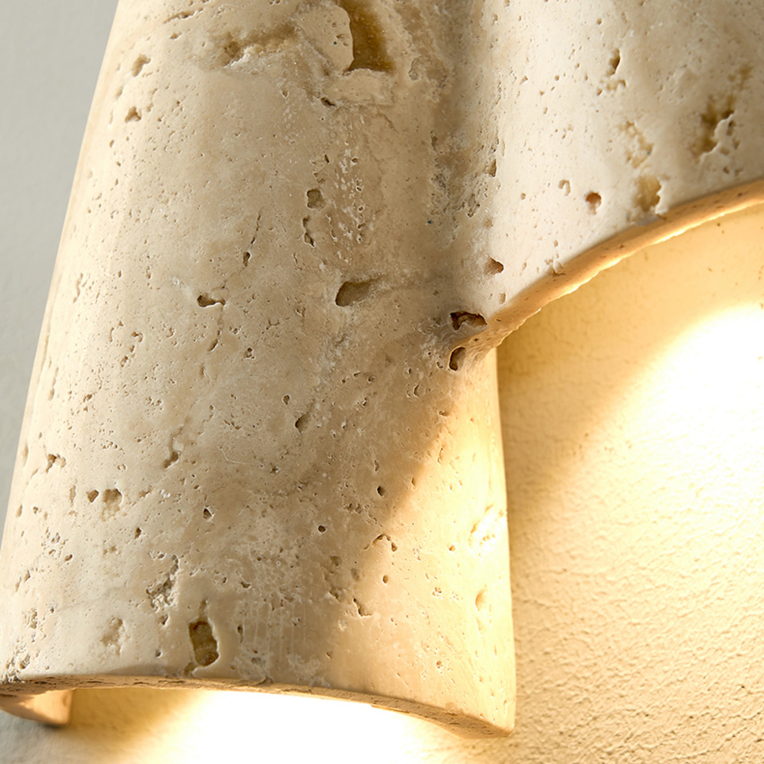 Vidoros Modern Minimalist Travertine Wall Lamp - Lamp Copper