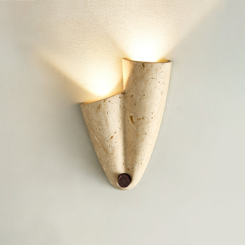 Vidoros Modern Minimalist Travertine Wall Lamp - Lamp Copper