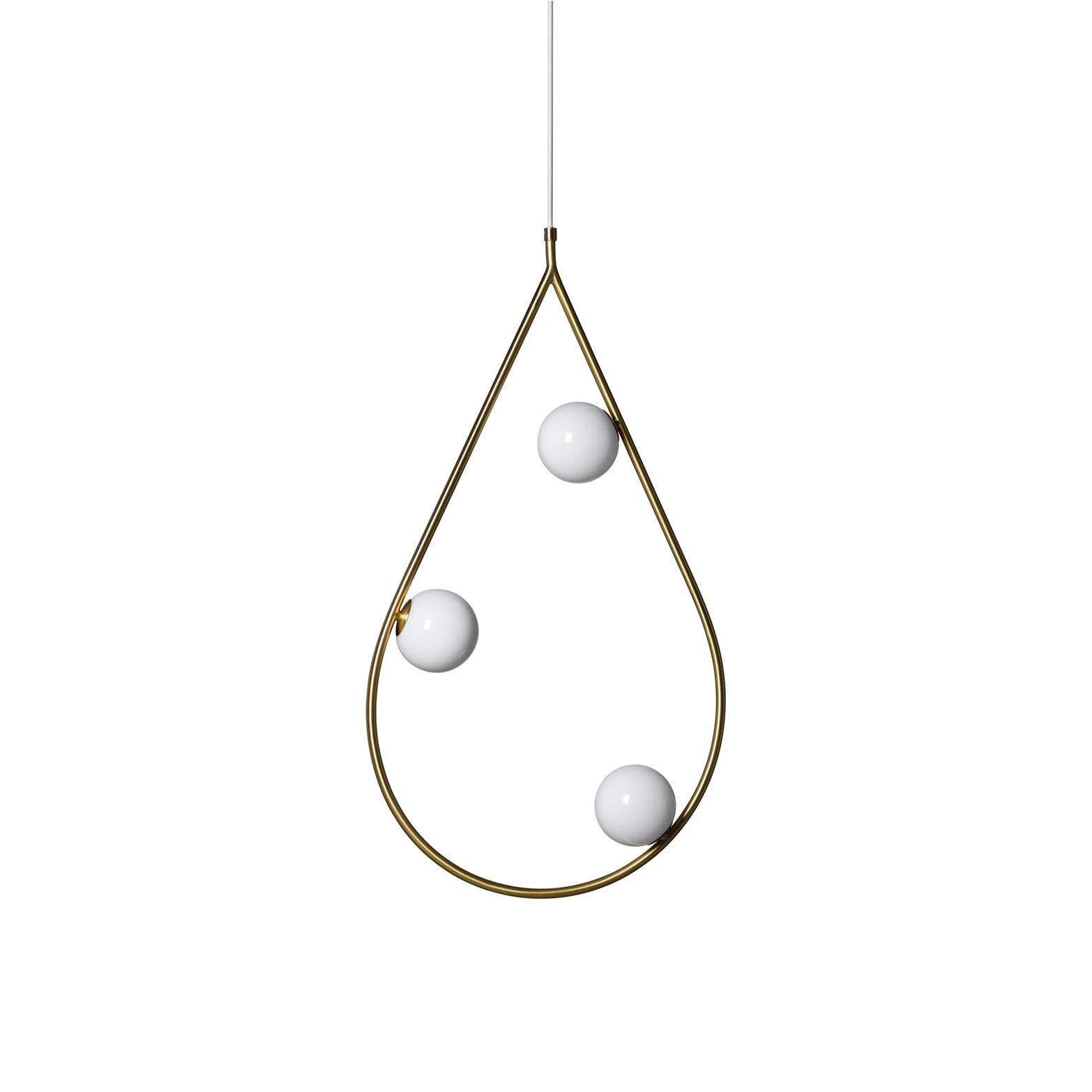 Ertheion Modern Minimalist Pearls Brass Glass Pendant Lamp - Lamp Copper