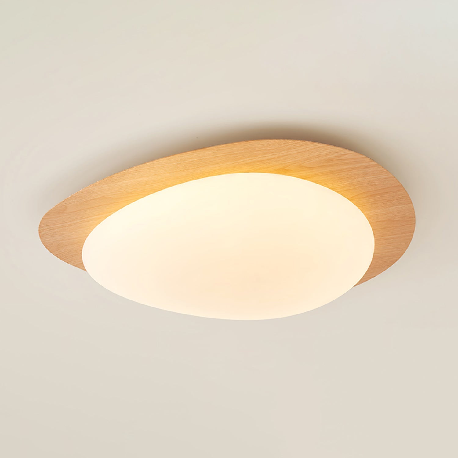 Quisti Plafonnier Galet Design Moderne Bois